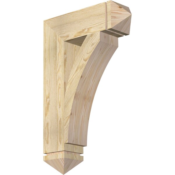 Ekena Millwork Thorton Arts & Crafts Rough Sawn Bracket, Douglas Fir, 6"W x 22"D x 34"H BKT06X22X34THR03RDF - main
